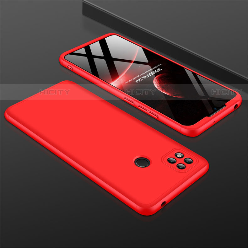 Custodia Plastica Rigida Cover Opaca Fronte e Retro 360 Gradi per Xiaomi Redmi 9C Rosso