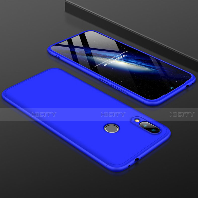 Custodia Plastica Rigida Cover Opaca Fronte e Retro 360 Gradi per Xiaomi Redmi Note 7 Pro Blu