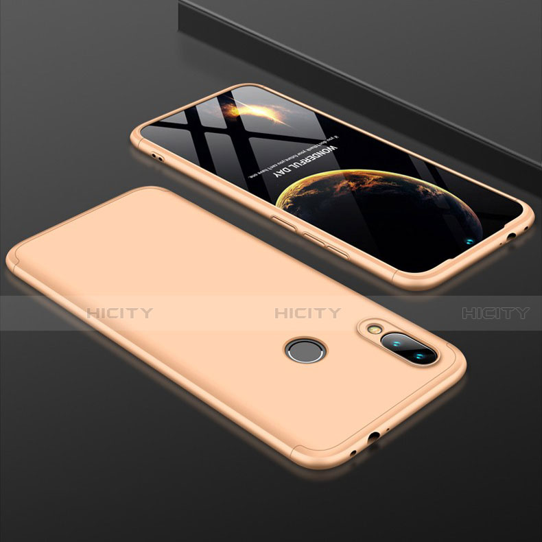 Custodia Plastica Rigida Cover Opaca Fronte e Retro 360 Gradi per Xiaomi Redmi Note 7 Pro Oro
