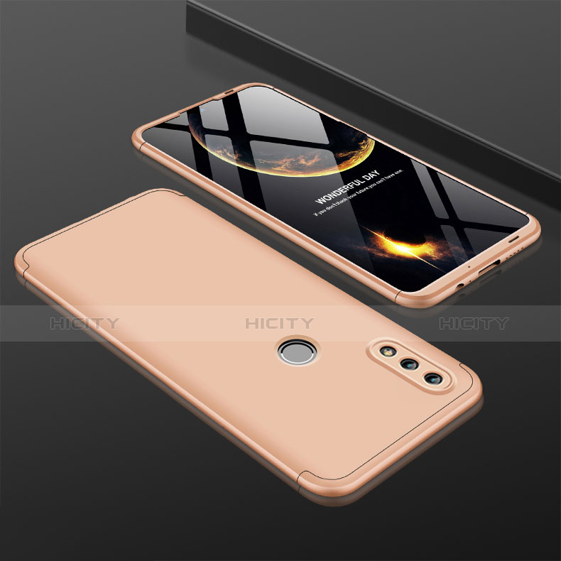 Custodia Plastica Rigida Cover Opaca Fronte e Retro 360 Gradi Q01 per Huawei Honor 10 Lite Oro