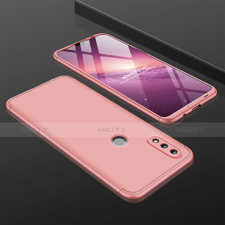 Custodia Plastica Rigida Cover Opaca Fronte e Retro 360 Gradi Q01 per Huawei Honor 10 Lite Oro Rosa