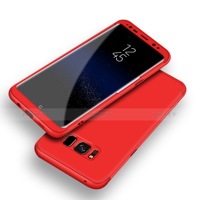 Custodia Plastica Rigida Cover Opaca Fronte e Retro 360 Gradi Q03 per Samsung Galaxy S8 Plus Rosso