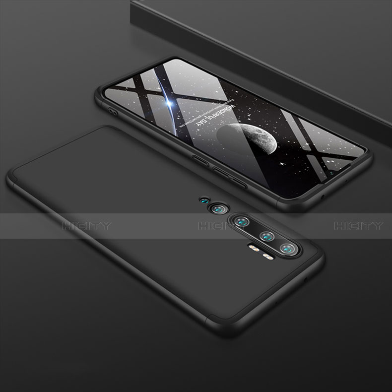Custodia Plastica Rigida Cover Opaca Fronte e Retro 360 Gradi R01 per Xiaomi Mi Note 10 Nero