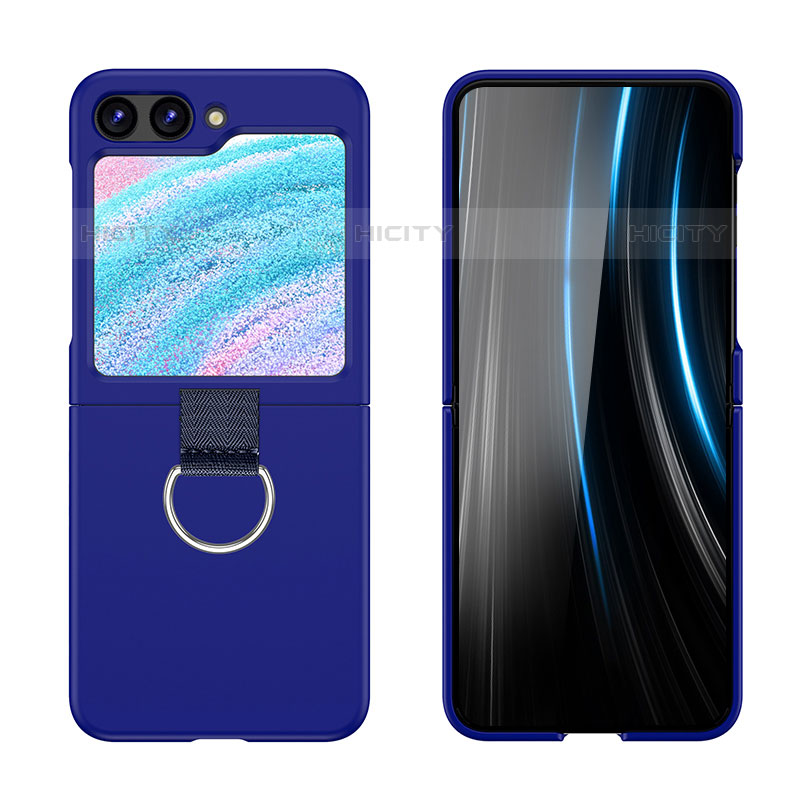 Custodia Plastica Rigida Cover Opaca Fronte e Retro 360 Gradi Z03L per Samsung Galaxy Z Flip5 5G Blu