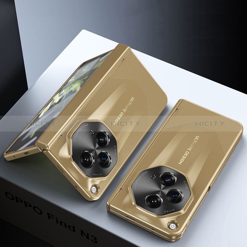 Custodia Plastica Rigida Cover Opaca Fronte e Retro 360 Gradi ZL1 per OnePlus Open 5G Oro