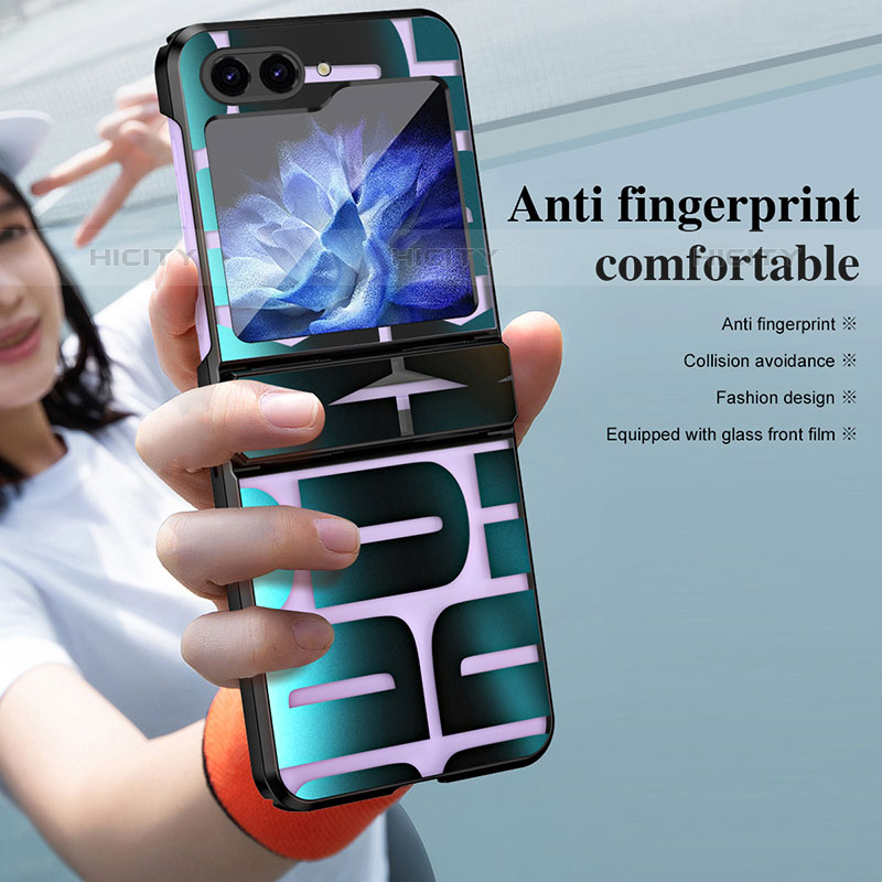 Custodia Plastica Rigida Cover Opaca Fronte e Retro 360 Gradi ZL1 per Samsung Galaxy Z Flip5 5G