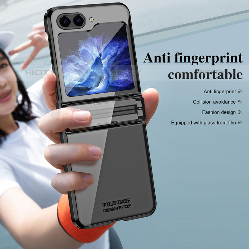 Custodia Plastica Rigida Cover Opaca Fronte e Retro 360 Gradi ZL10 per Samsung Galaxy Z Flip5 5G