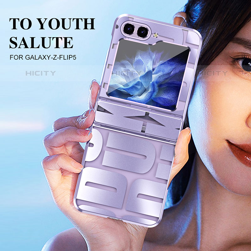 Custodia Plastica Rigida Cover Opaca Fronte e Retro 360 Gradi ZL2 per Samsung Galaxy Z Flip5 5G