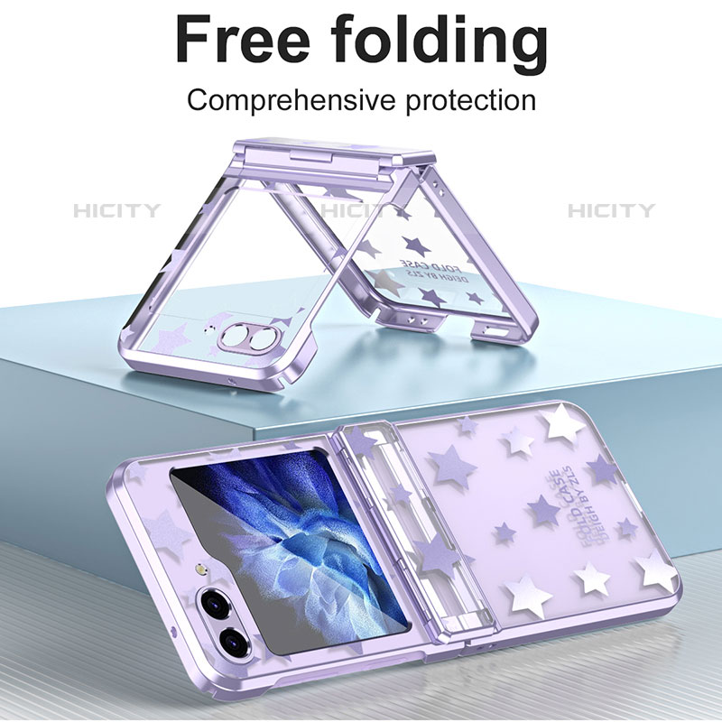 Custodia Plastica Rigida Cover Opaca Fronte e Retro 360 Gradi ZL6 per Samsung Galaxy Z Flip5 5G