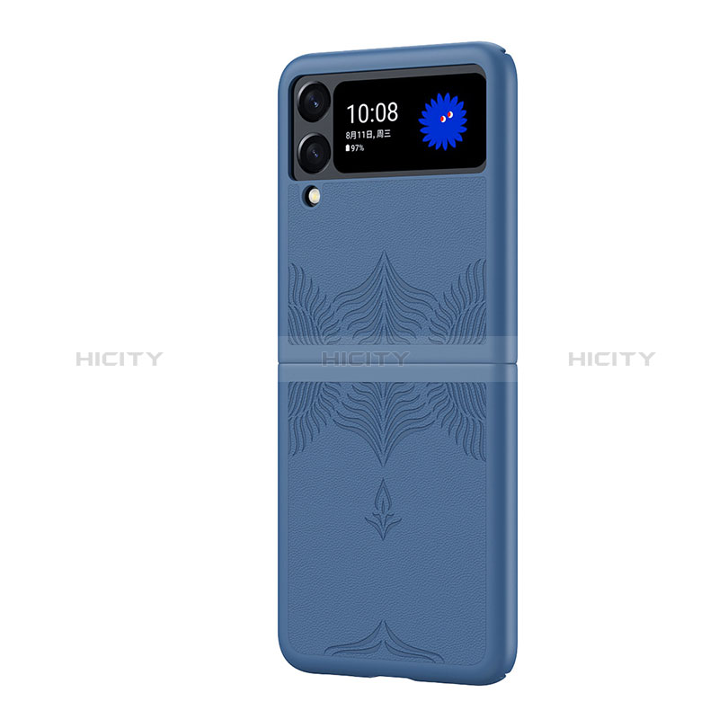 Custodia Plastica Rigida Cover Opaca H03 per Samsung Galaxy Z Flip3 5G Blu