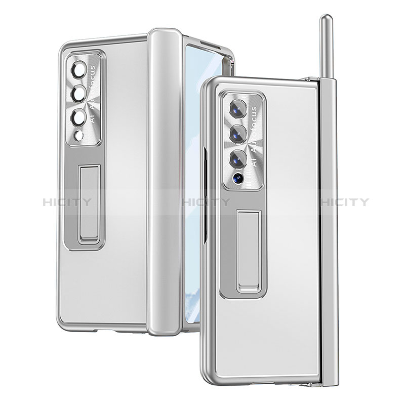 Custodia Plastica Rigida Cover Opaca H05 per Samsung Galaxy Z Fold3 5G Argento