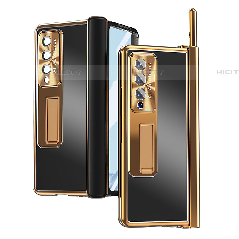 Custodia Plastica Rigida Cover Opaca H05 per Samsung Galaxy Z Fold4 5G Oro e Nero