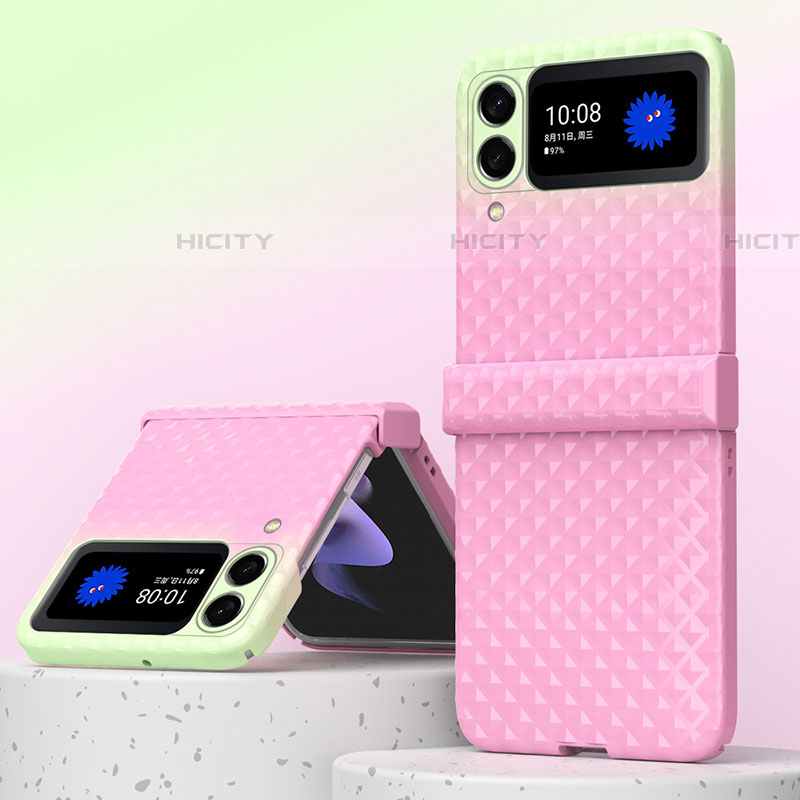 Custodia Plastica Rigida Cover Opaca H07 per Samsung Galaxy Z Fold4 5G Oro Rosa