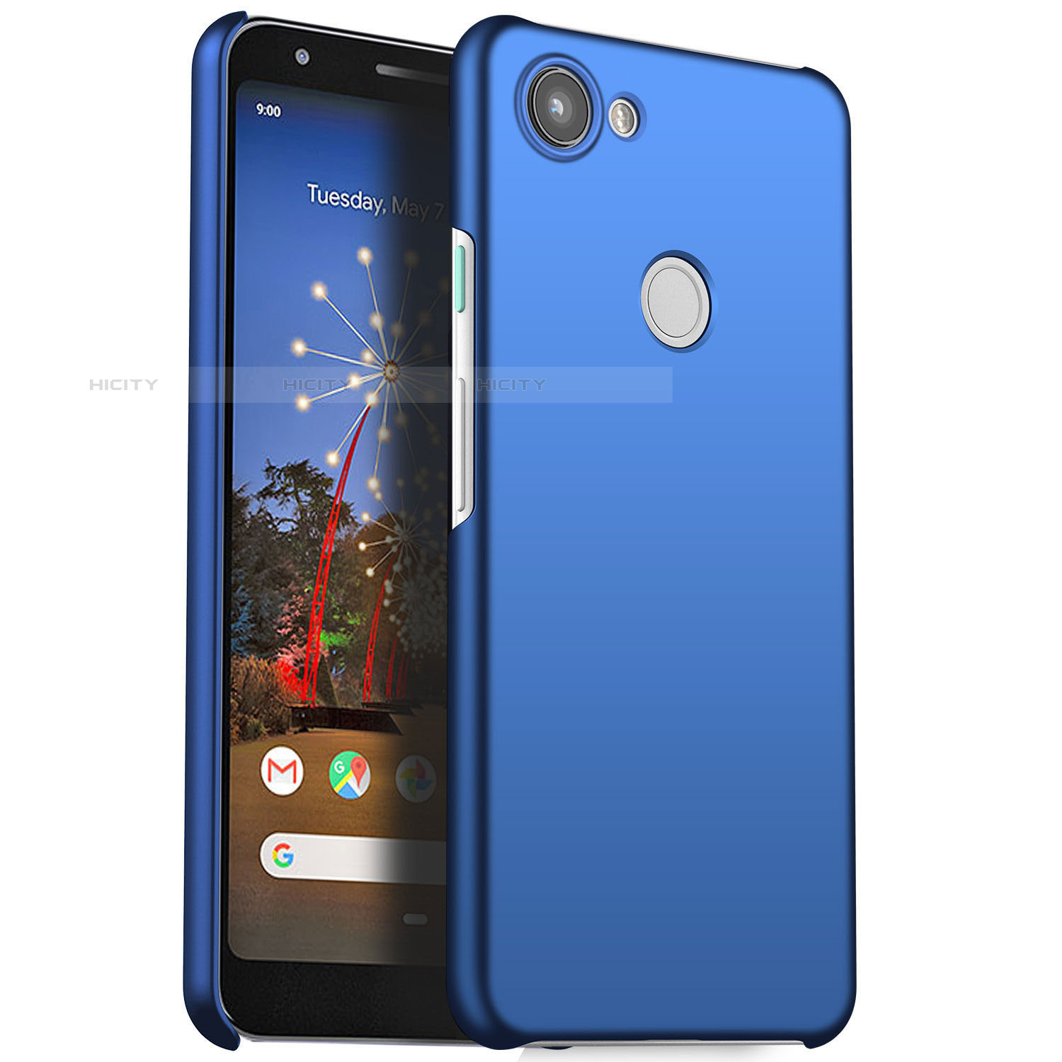 Custodia Plastica Rigida Cover Opaca M01 per Google Pixel 3a Blu