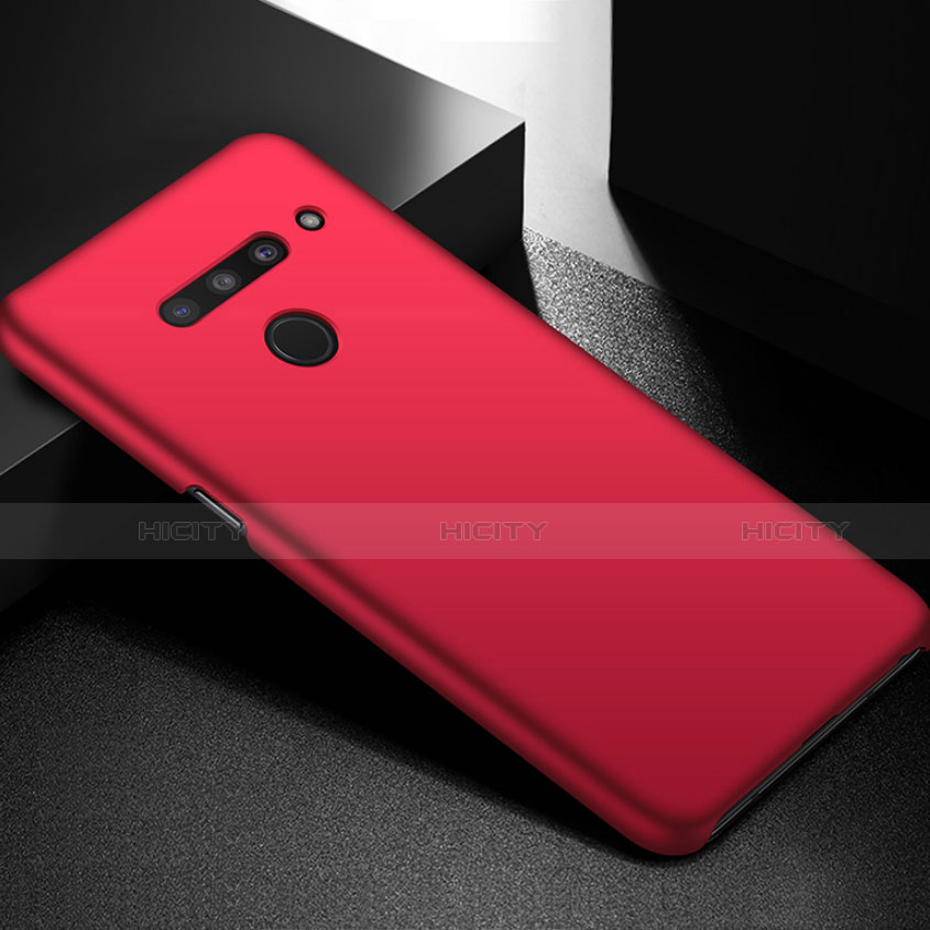 Custodia Plastica Rigida Cover Opaca M01 per LG V50 ThinQ 5G Rosso