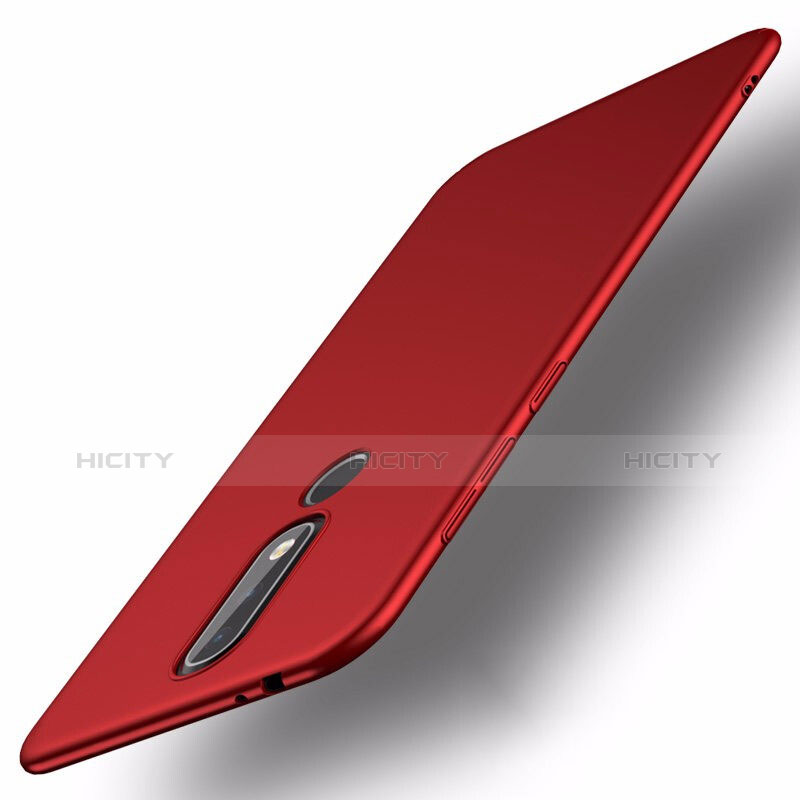 Custodia Plastica Rigida Cover Opaca M01 per Nokia X5 Rosso
