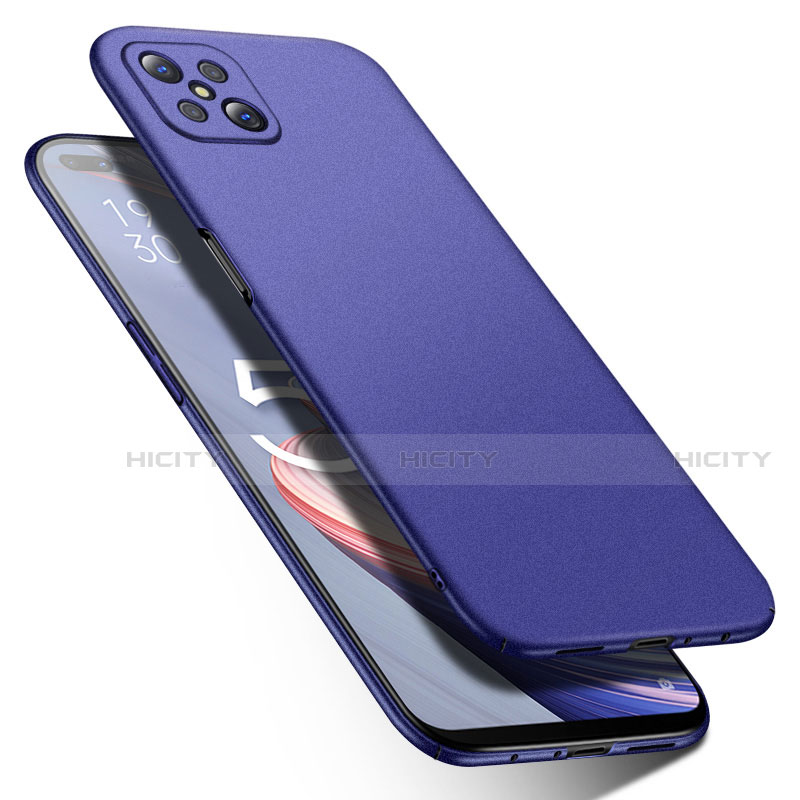 Custodia Plastica Rigida Cover Opaca M01 per Oppo Reno4 Z 5G Blu