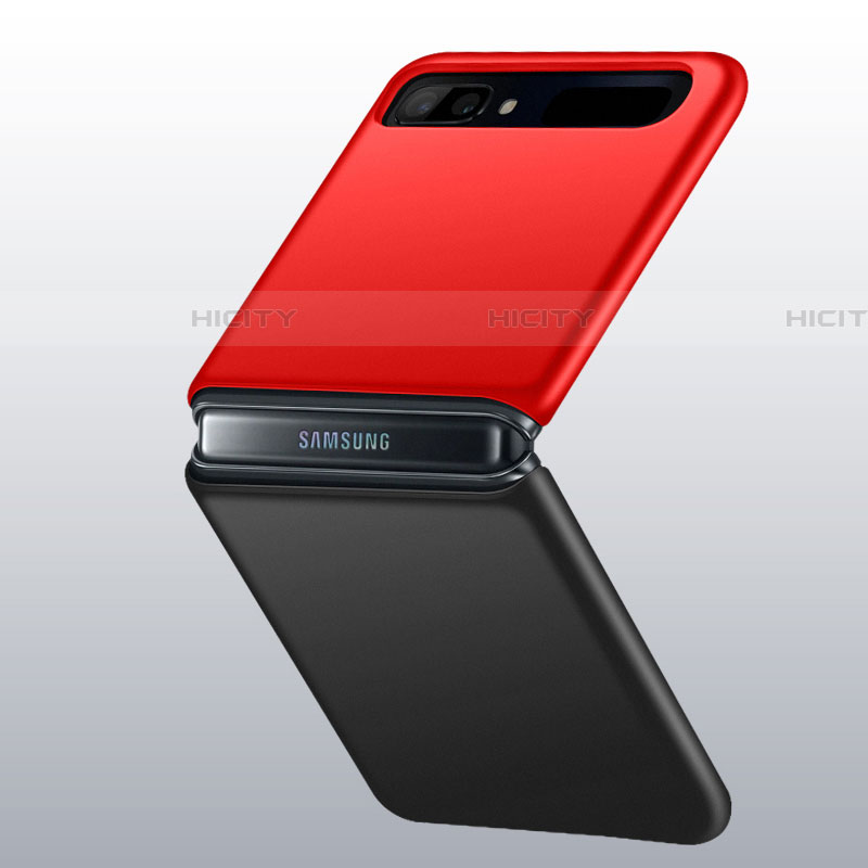 Custodia Plastica Rigida Cover Opaca M01 per Samsung Galaxy Z Flip 5G Rosso e Nero