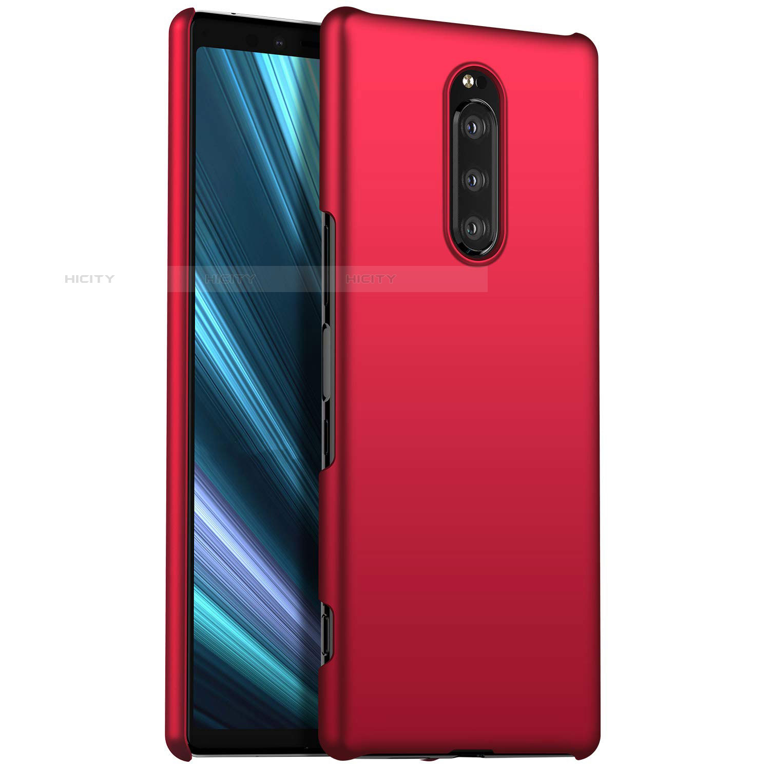 Custodia Plastica Rigida Cover Opaca M01 per Sony Xperia 1 Rosso