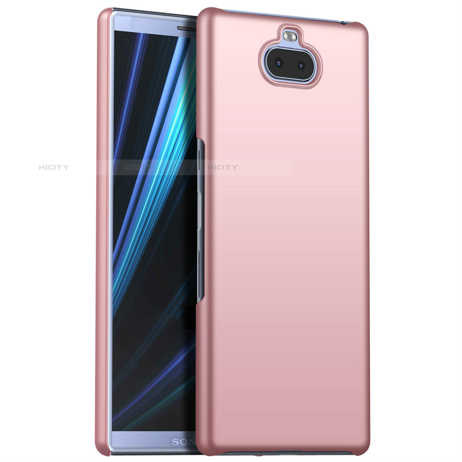 Custodia Plastica Rigida Cover Opaca M01 per Sony Xperia 10 Oro Rosa