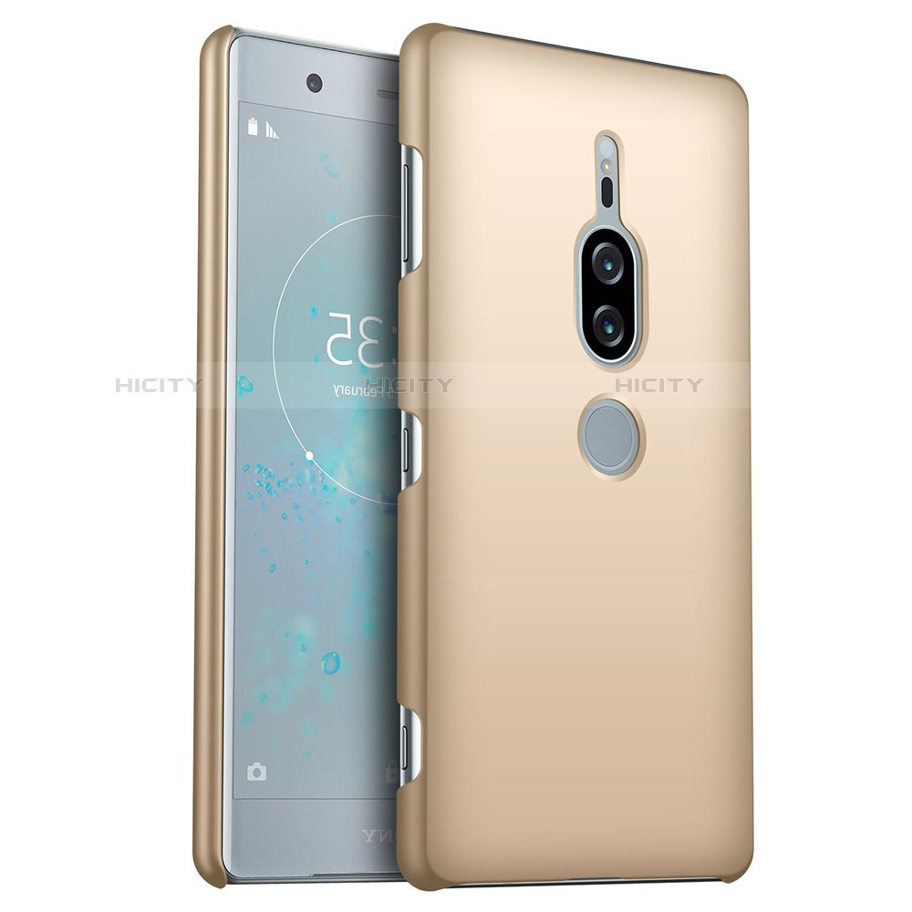 Custodia Plastica Rigida Cover Opaca M01 per Sony Xperia XZ2 Premium Oro