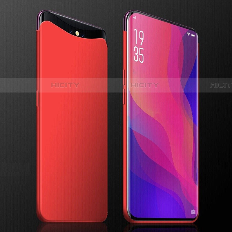 Custodia Plastica Rigida Cover Opaca P01 per Oppo Find X Rosso