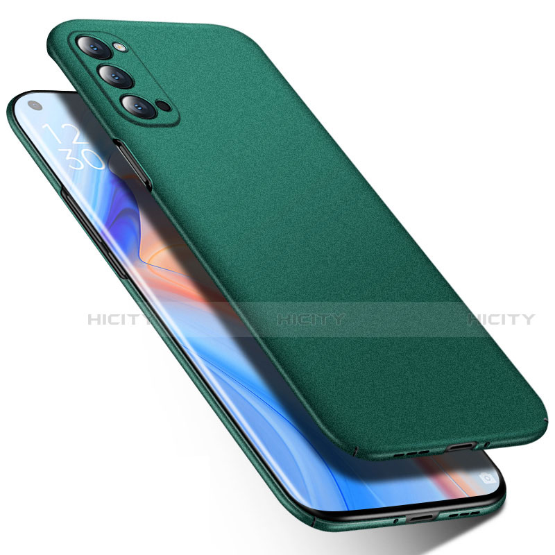 Custodia Plastica Rigida Cover Opaca P02 per Oppo Reno4 5G Verde