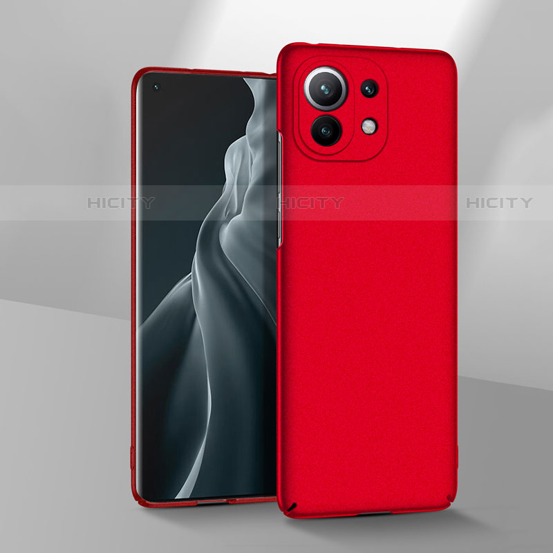 Custodia Plastica Rigida Cover Opaca P03 per Xiaomi Mi 11 5G Rosso