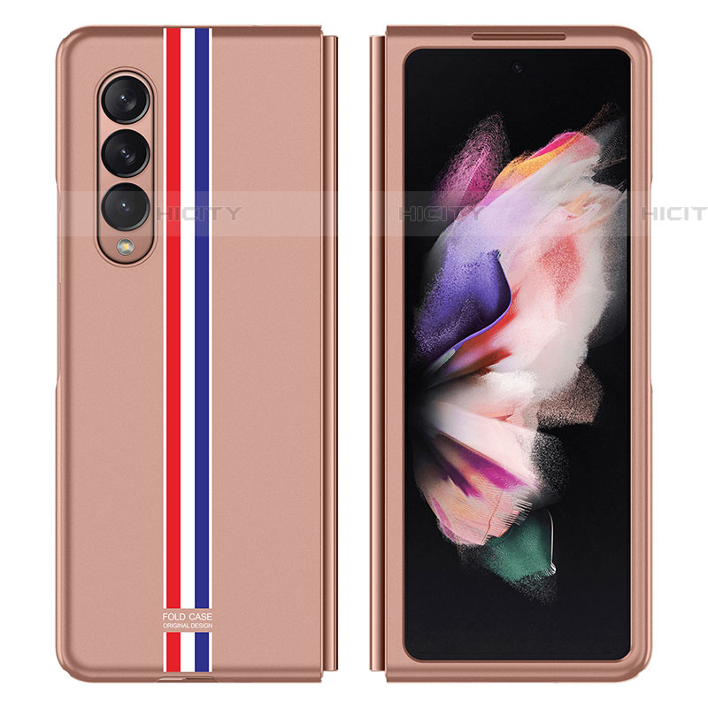 Custodia Plastica Rigida Cover Opaca P05 per Samsung Galaxy Z Fold4 5G Oro Rosa