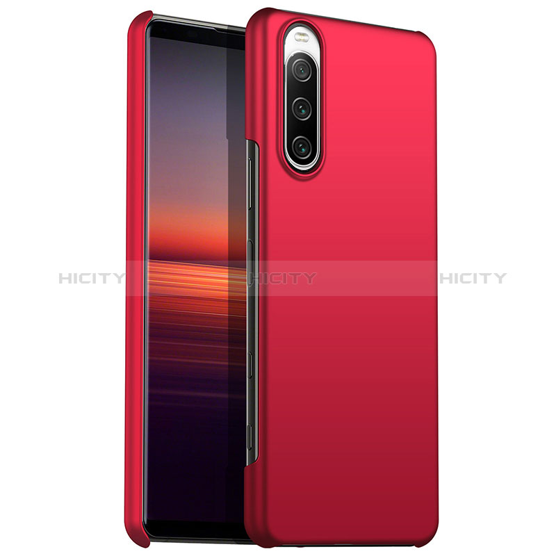 Custodia Plastica Rigida Cover Opaca per Sony Xperia 10 III Lite Rosso