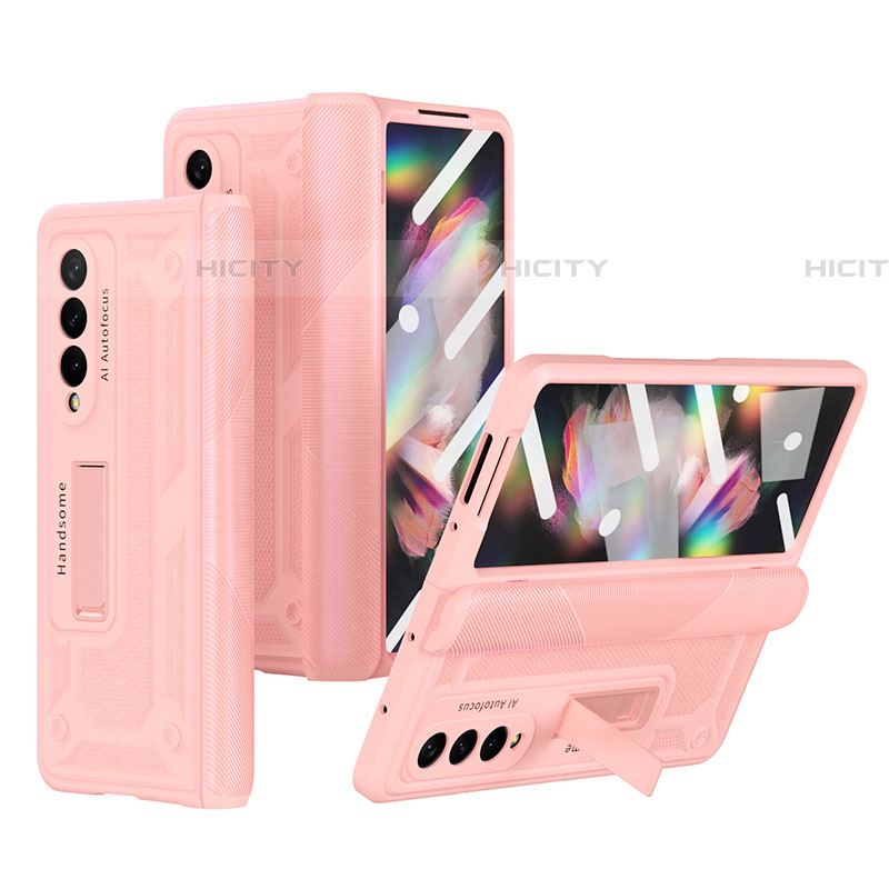 Custodia Plastica Rigida Cover Opaca R03 per Samsung Galaxy Z Fold4 5G Oro Rosa