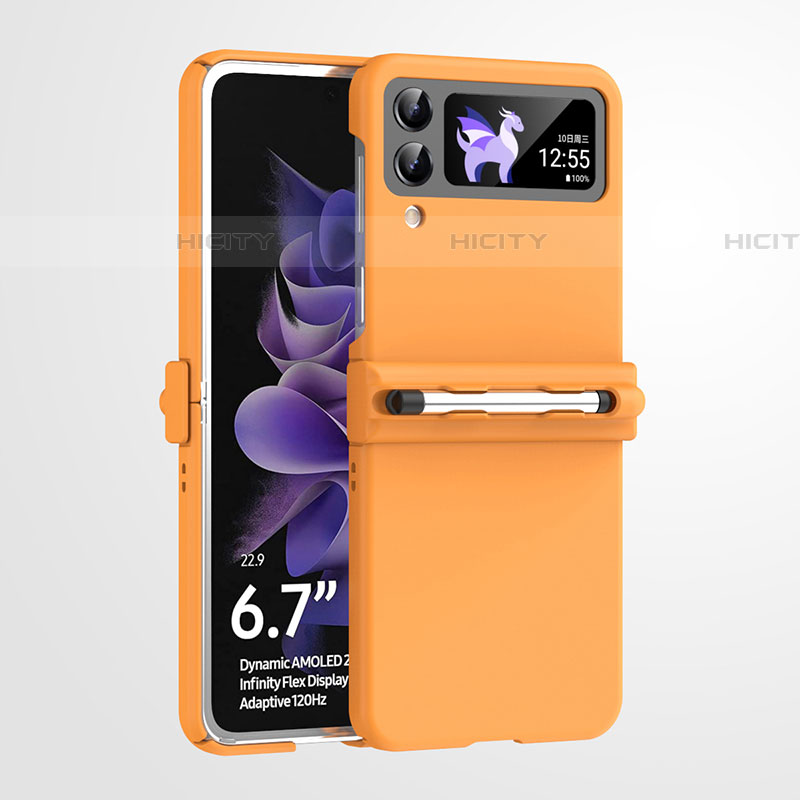 Custodia Plastica Rigida Cover Opaca R06 per Samsung Galaxy Z Flip4 5G Arancione