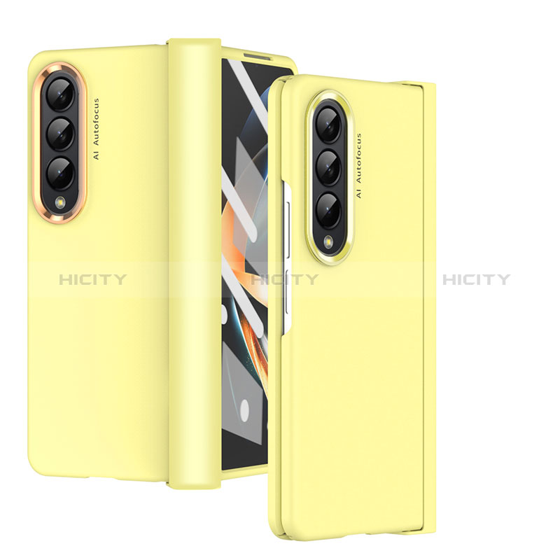 Custodia Plastica Rigida Cover Opaca R08 per Samsung Galaxy Z Fold3 5G Giallo