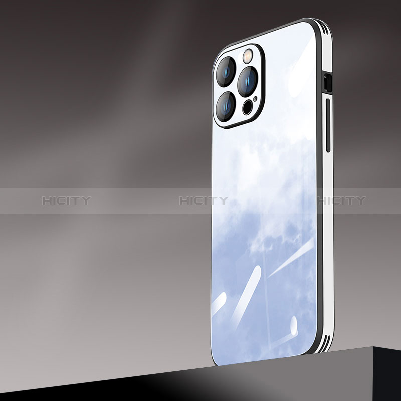 Custodia Plastica Rigida Cover Opaca Sfumato AT1 per Apple iPhone 13 Pro Max Blu