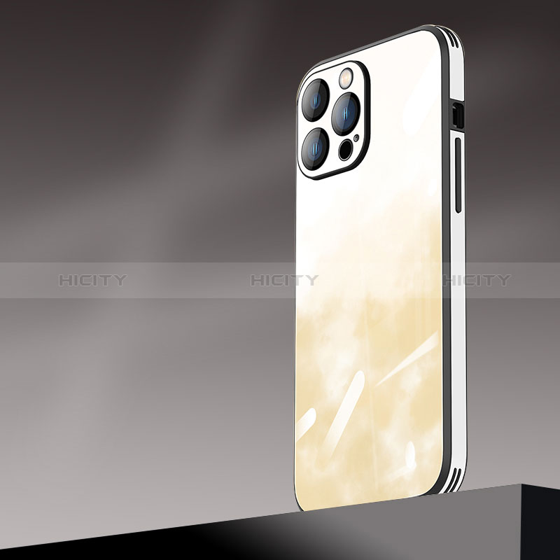 Custodia Plastica Rigida Cover Opaca Sfumato AT1 per Apple iPhone 13 Pro Max Oro