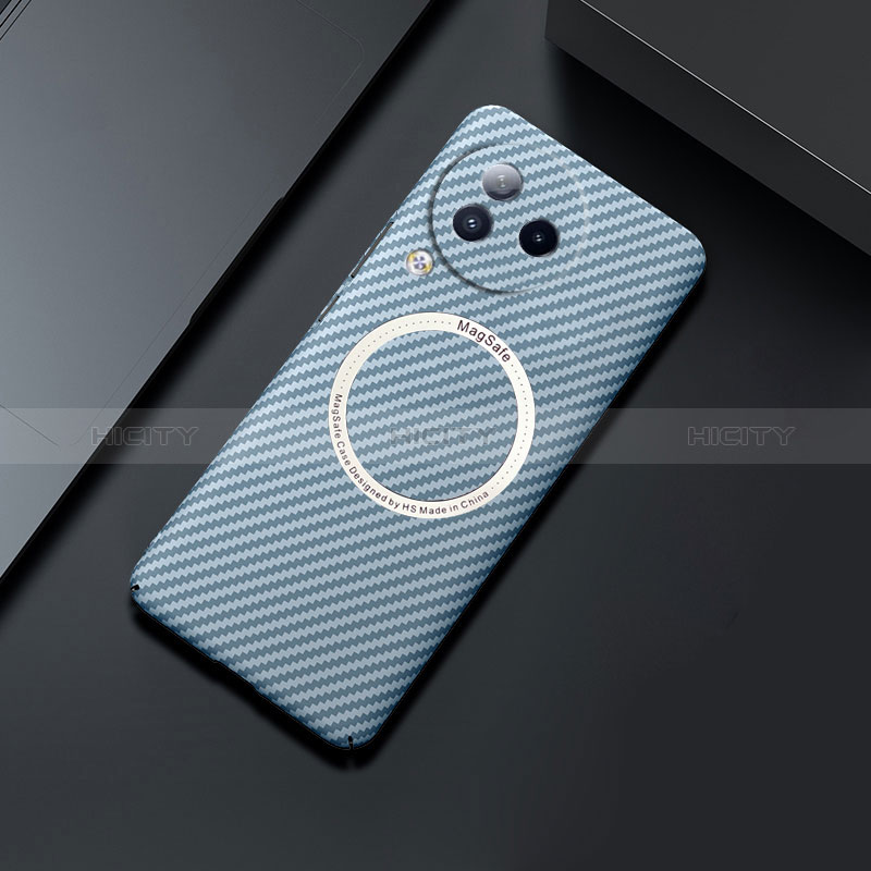 Custodia Plastica Rigida Cover Opaca Spigato con Mag-Safe Magnetic per Xiaomi Civi 3 5G Cielo Blu