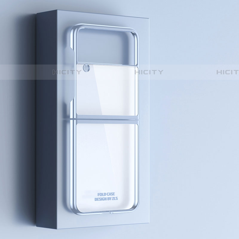 Custodia Plastica Rigida Cover Opaca T01 per Samsung Galaxy Z Flip4 5G Blu