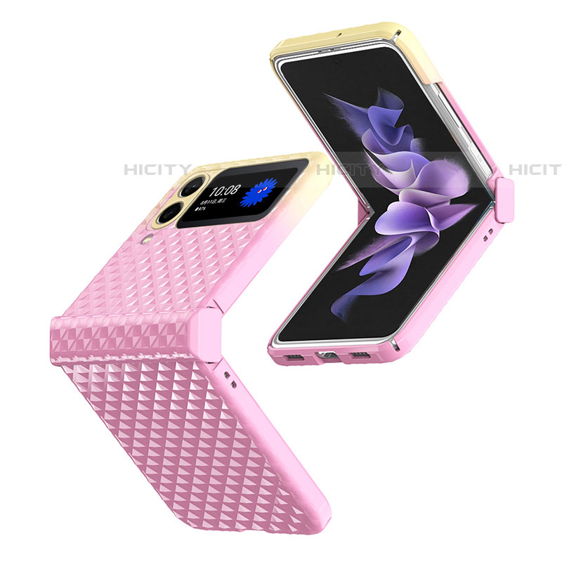 Custodia Plastica Rigida Cover Opaca T03 per Samsung Galaxy Z Flip4 5G Oro Rosa