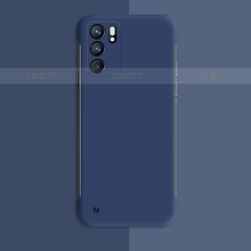 Custodia Plastica Rigida Cover Opaca YK4 per Oppo Reno6 Pro 5G India Blu