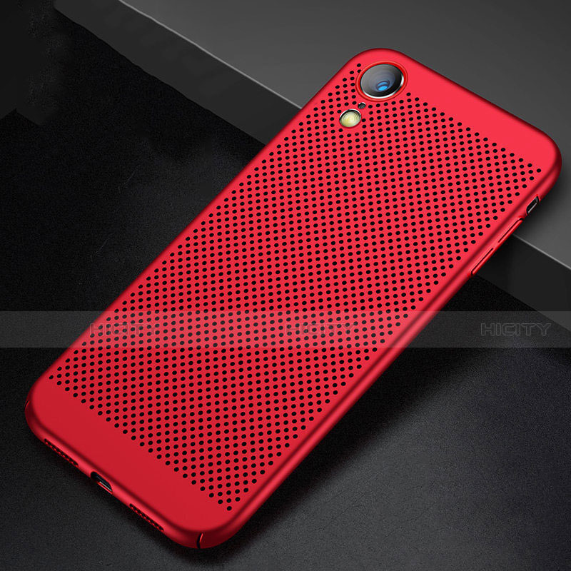 Custodia Plastica Rigida Cover Perforato per Apple iPhone XR Rosso