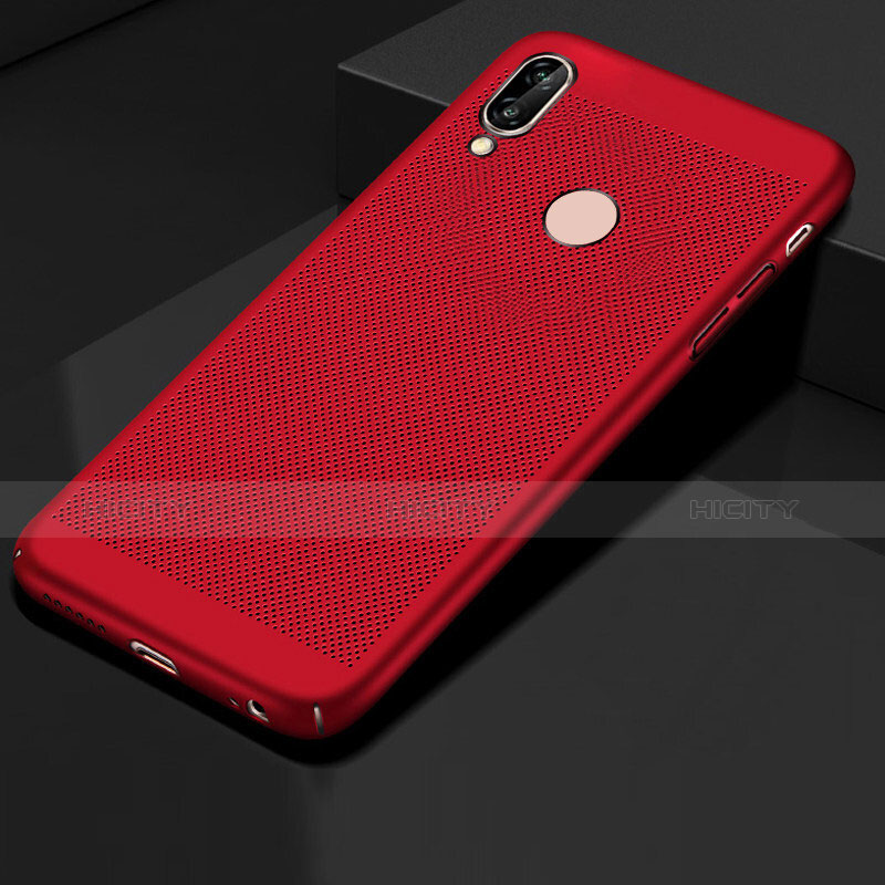 Custodia Plastica Rigida Cover Perforato per Huawei Honor 10 Lite Rosso