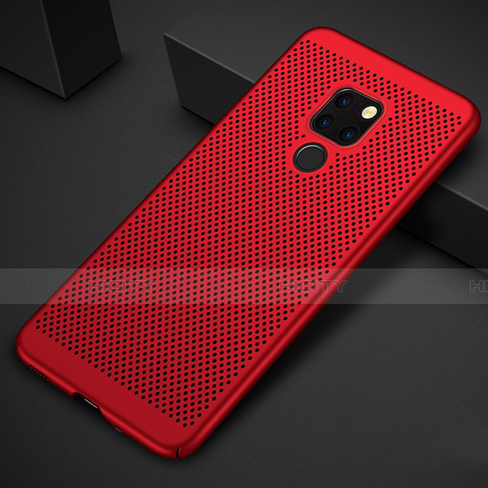 Custodia Plastica Rigida Cover Perforato per Huawei Mate 20 Rosso