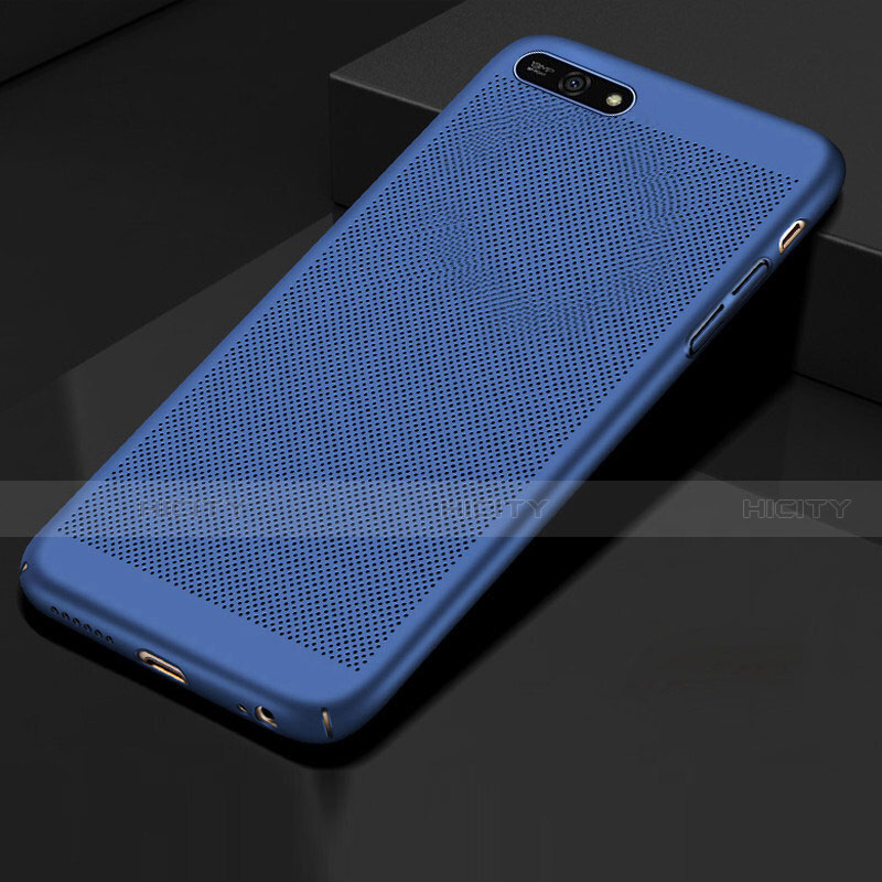 Custodia Plastica Rigida Cover Perforato per Huawei Y6 Prime (2018) Blu