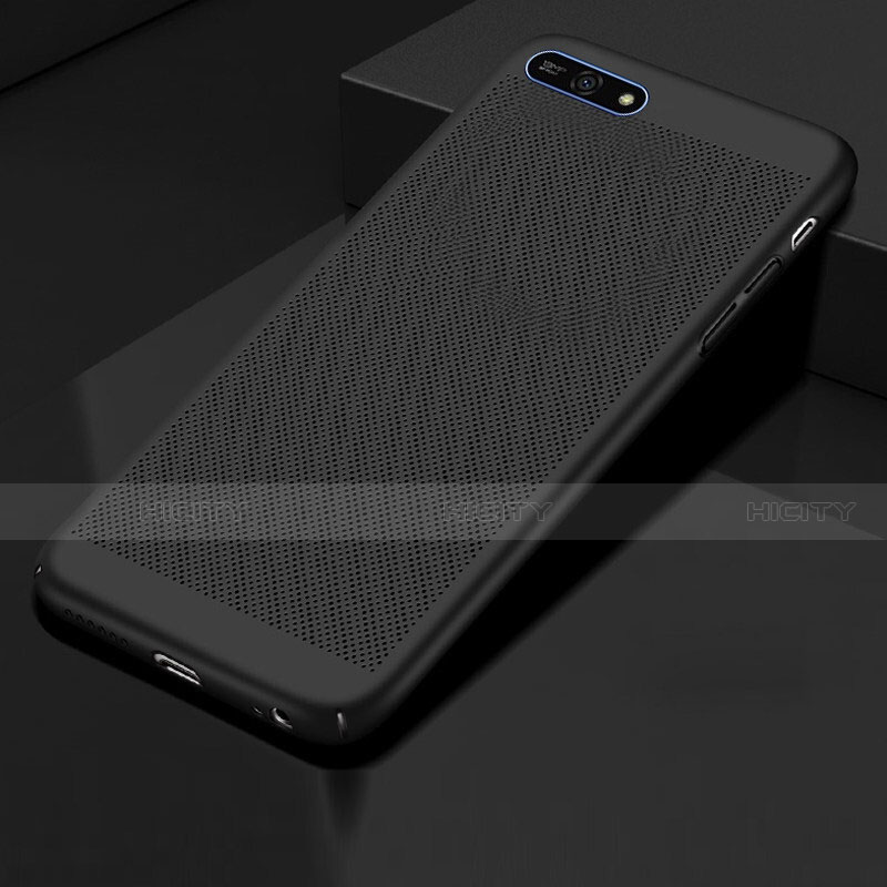 Custodia Plastica Rigida Cover Perforato per Huawei Y6 Prime (2018) Nero