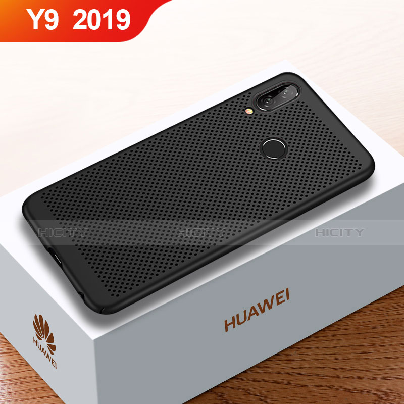 Custodia Plastica Rigida Cover Perforato per Huawei Y9 (2019) Nero