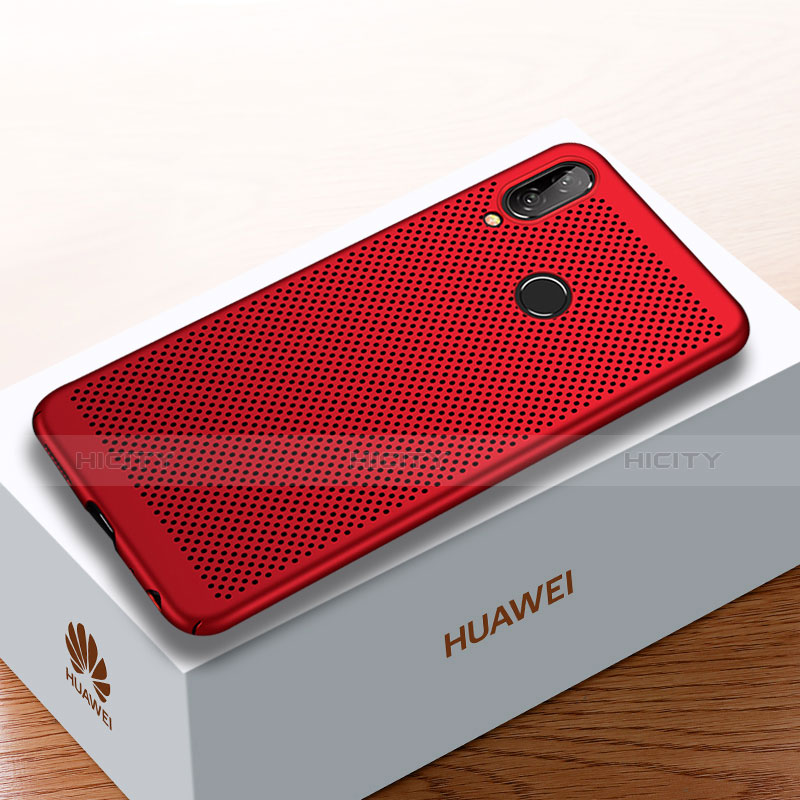 Custodia Plastica Rigida Cover Perforato per Huawei Y9 (2019) Rosso
