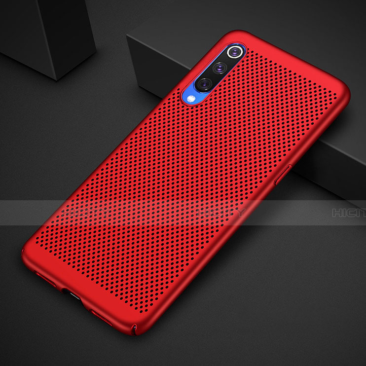Custodia Plastica Rigida Cover Perforato per Xiaomi Mi 9 Lite Rosso
