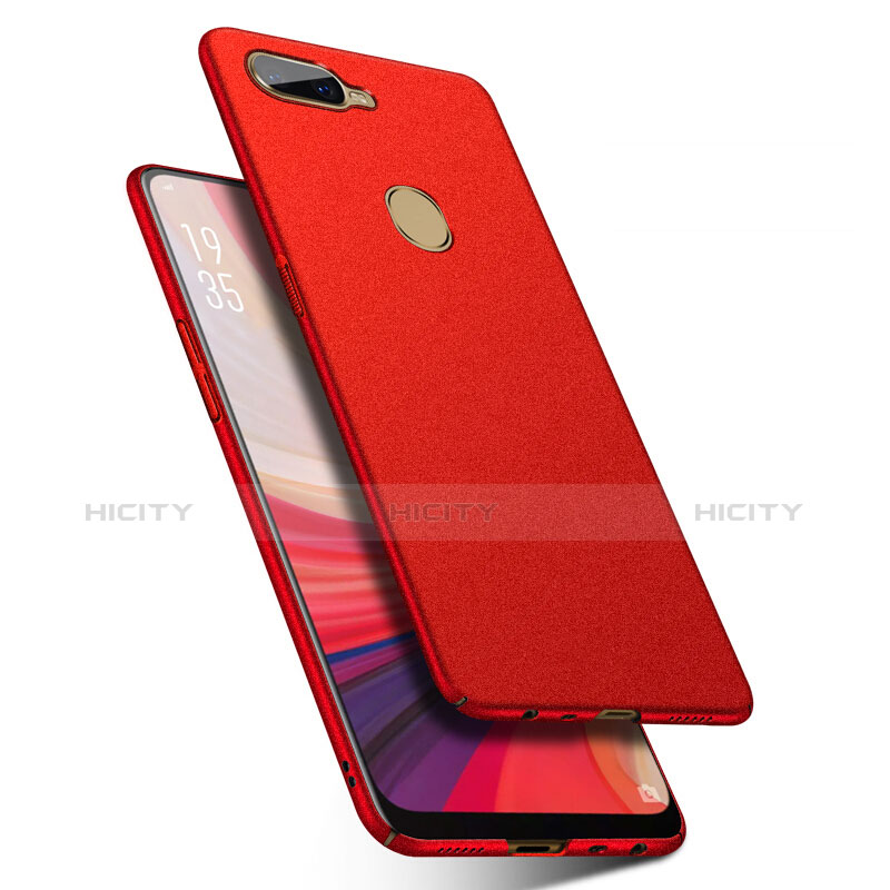 Custodia Plastica Rigida Cover Sabbie Mobili per Oppo A7 Rosso