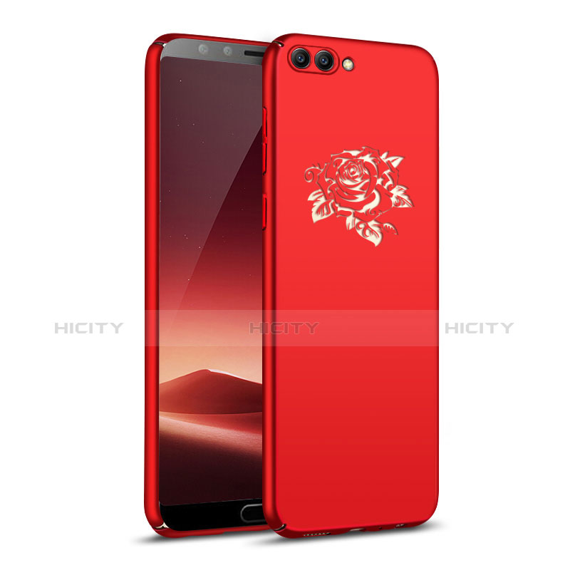 Custodia Plastica Rigida Fiori per Huawei Nova 2S Rosso