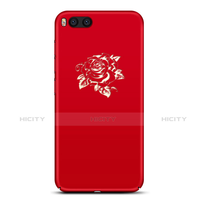 Custodia Plastica Rigida Fiori per Xiaomi Mi 6 Rosso